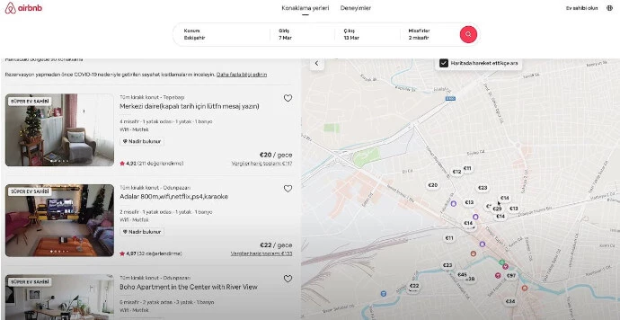 Airbnb'de Kiralanan Evlerin Detayları