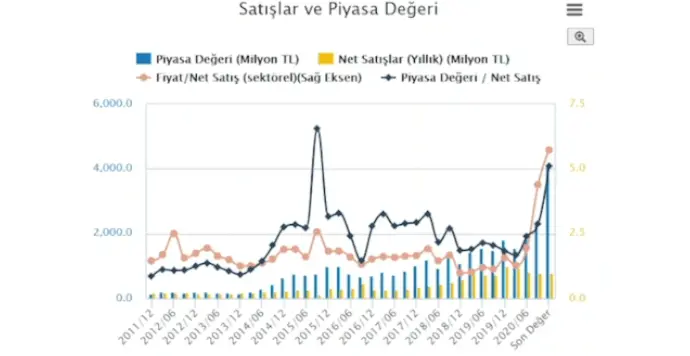 EGEEN - Satışlar ve Piyasa Değeri