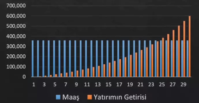 Maaş Geliri ve Elde Edilen %8'lik Reel Getiri